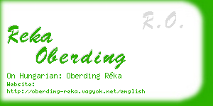 reka oberding business card